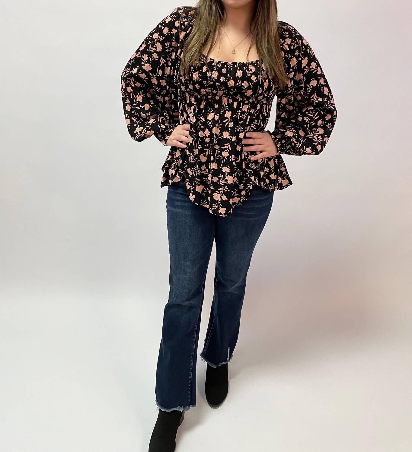 By Together - Camellia Floral Long Sleeve Top