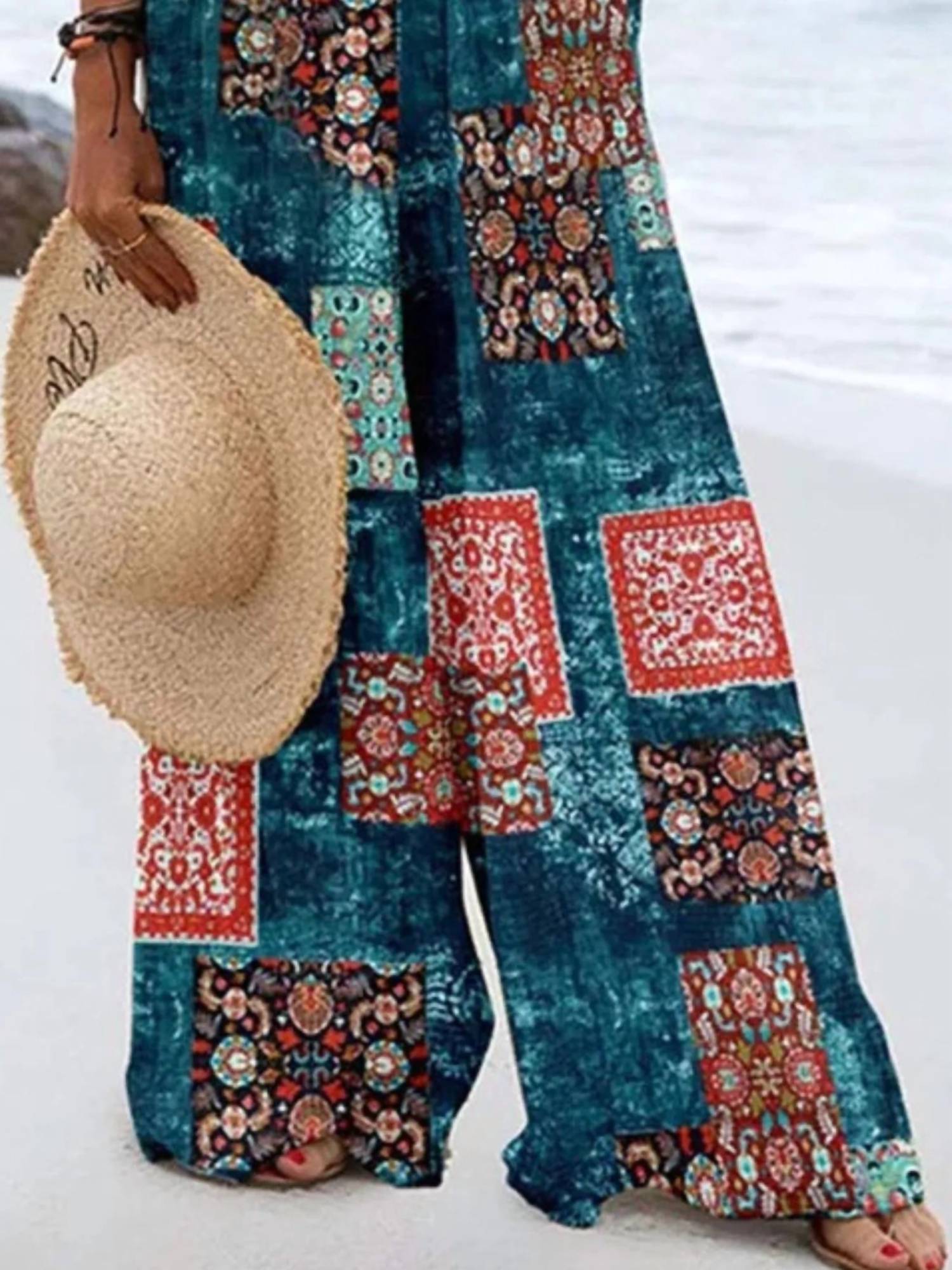 Trendsi - Full Size Floral Wide-Leg Overalls Plus Size