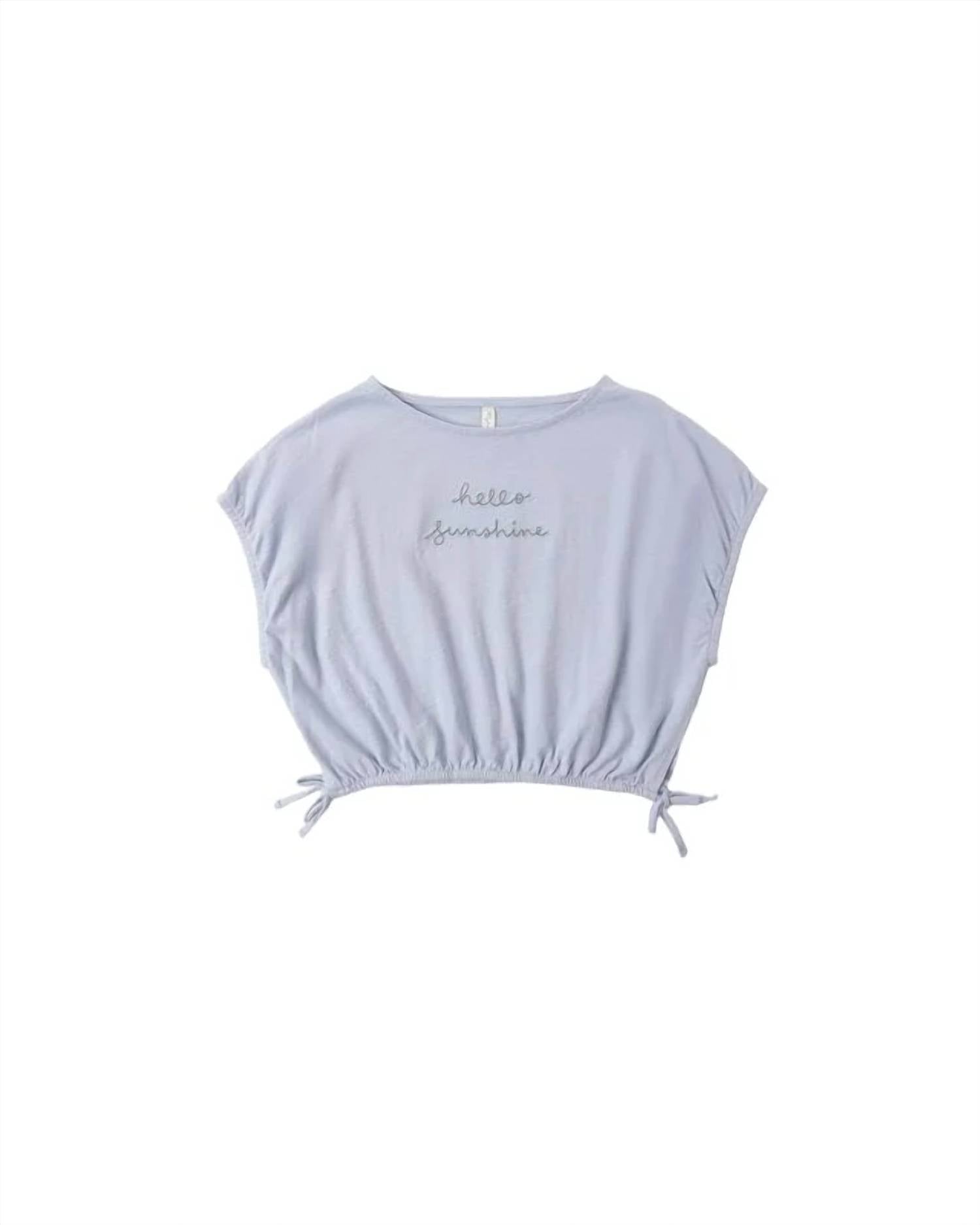 Rylee + Cru - Girls Hello Sunshine Cropped Cinch Tee/smocked Mini Skirt