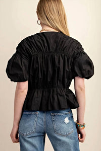 Gigio - Anything But Basic Puff Sleeve Top