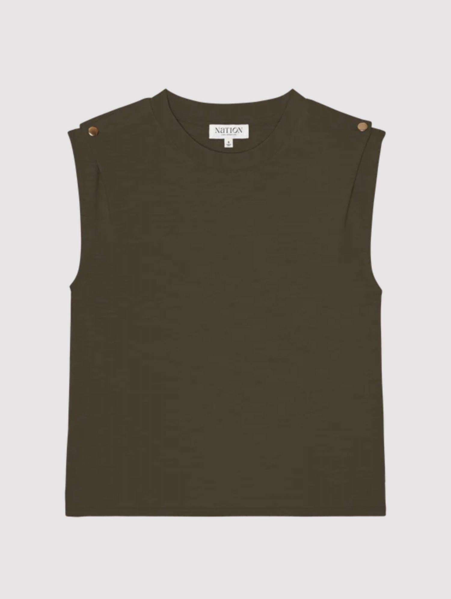Nation Ltd - Marina Muscle Tee With Shoulder Pads