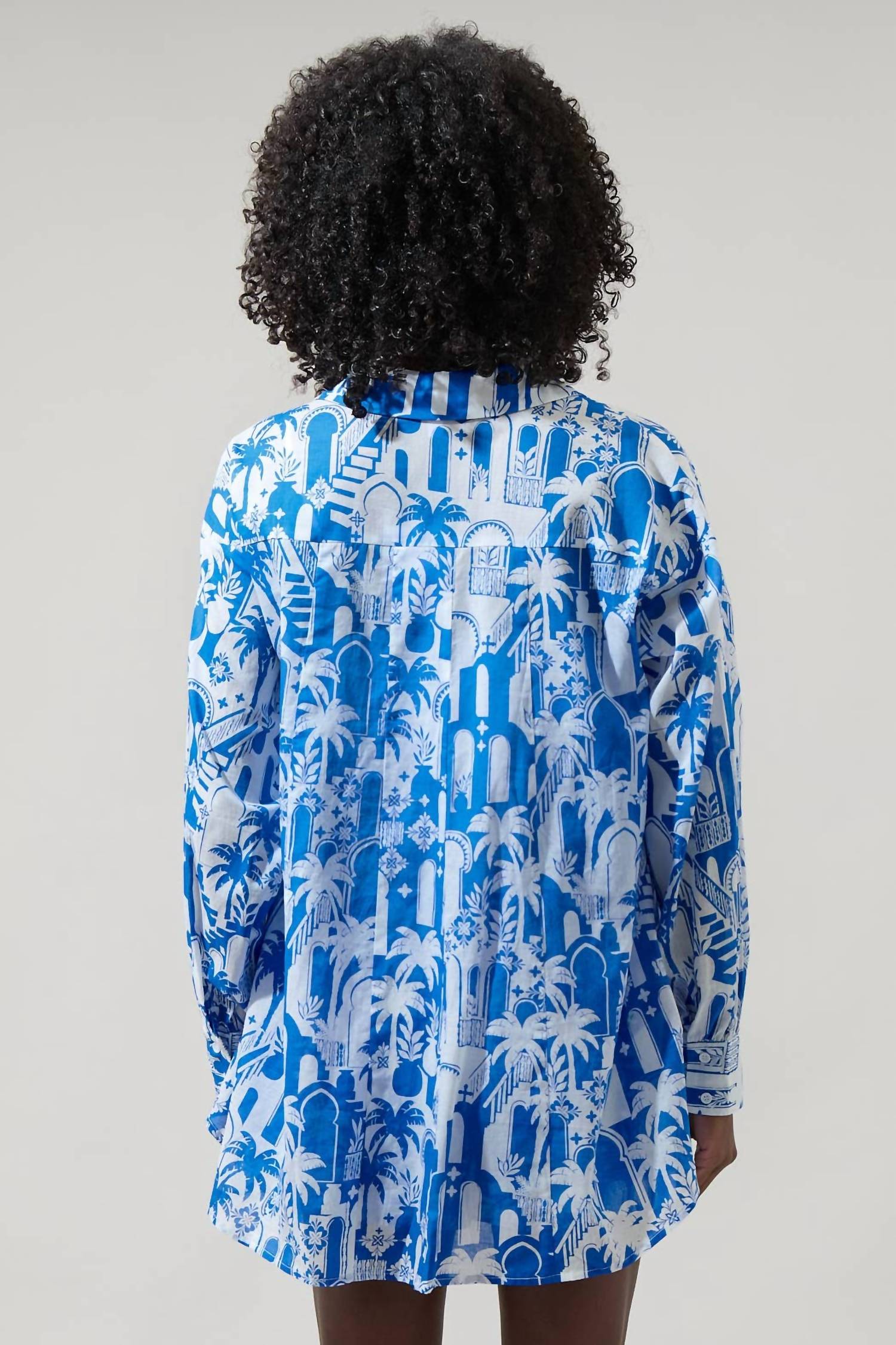 Sugarlips - Nala Floral Regie Boyfriend Button Down Shirt