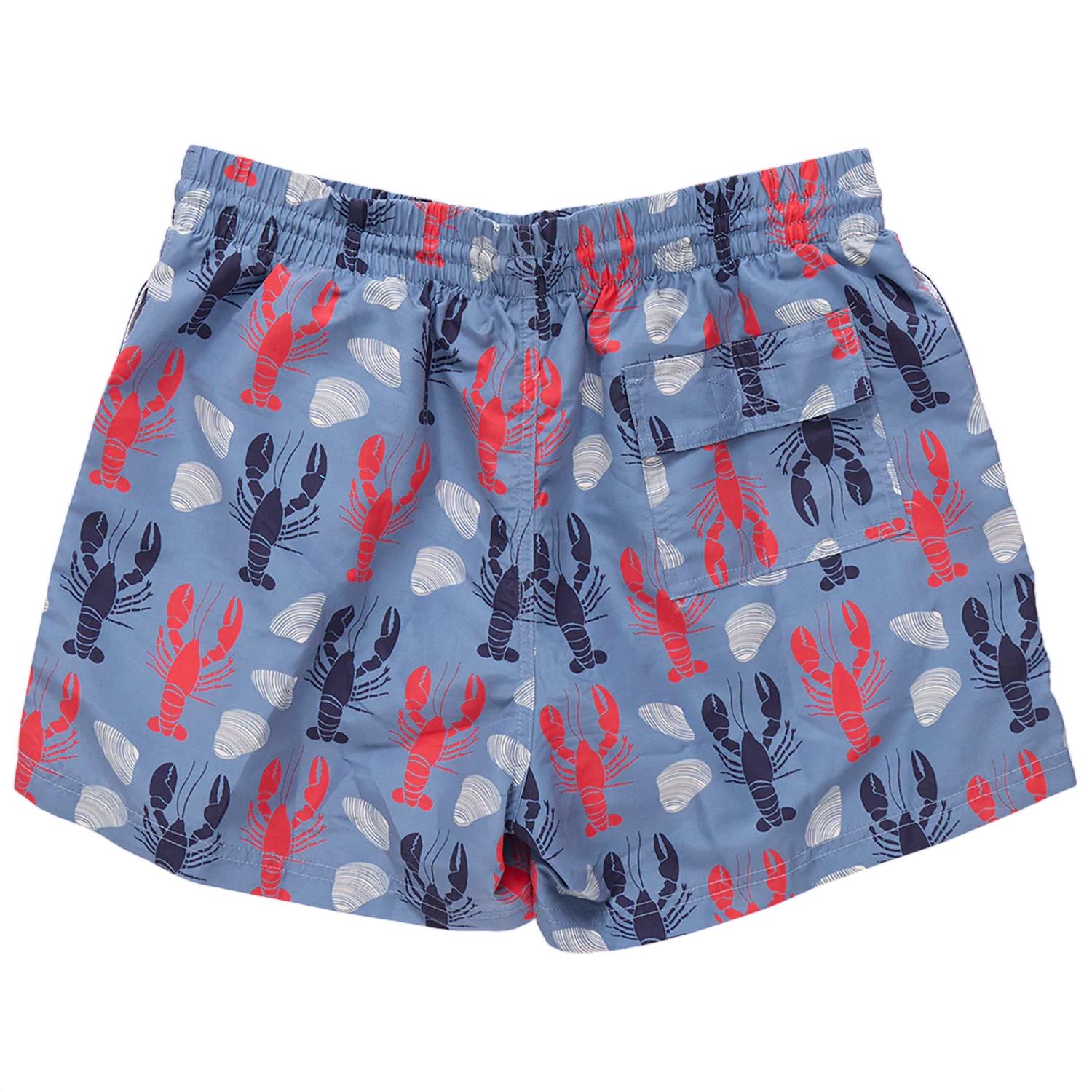 PINK CHICKEN Boy's Swim Trunks in lobster and clams - kids' item - detail view