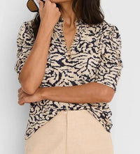 Nic + Zoe - Contrast Swirl Top