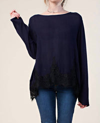 Kori - Intricate Lace Long Sleeve Top