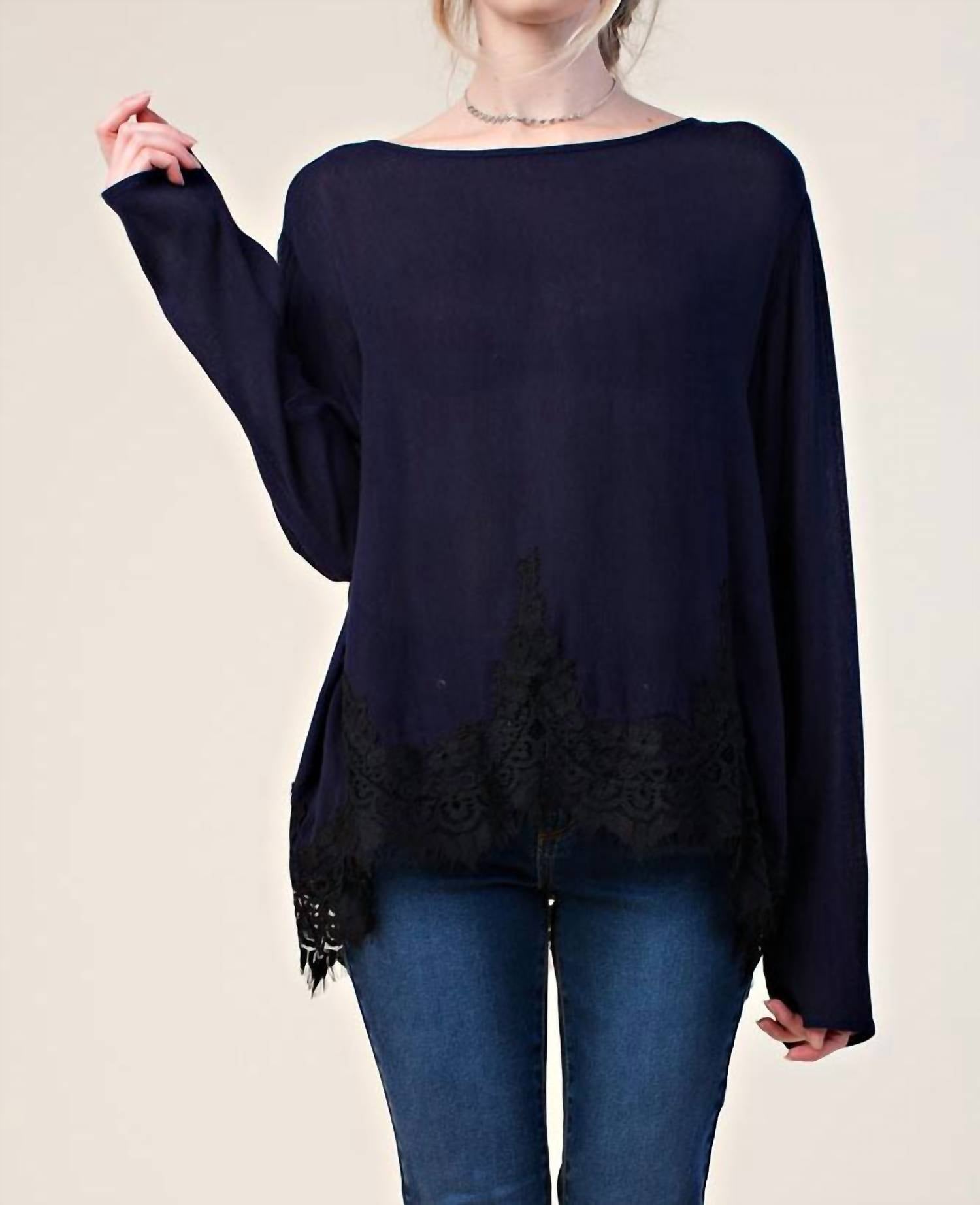 Kori - Intricate Lace Long Sleeve Top