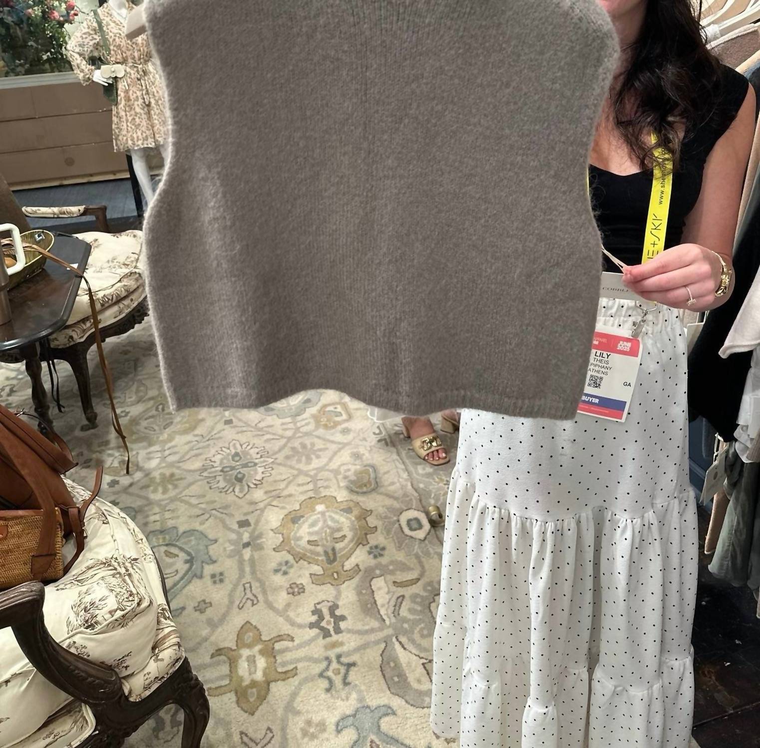 Cobblestone Living - Women's Christina Knit Fuzzy Vest Top