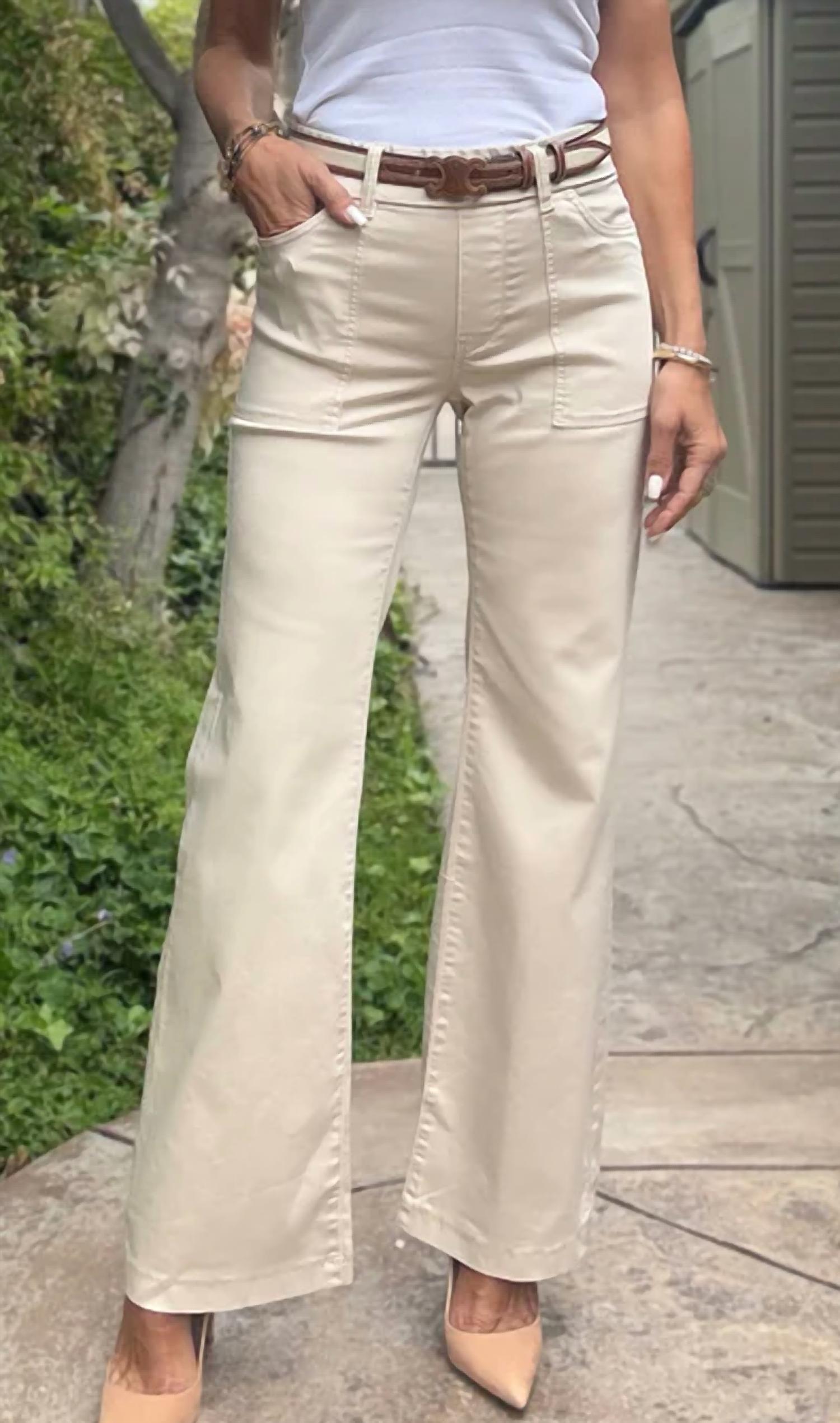 BEVY FLOG Christine Jean in cream - women's jeans