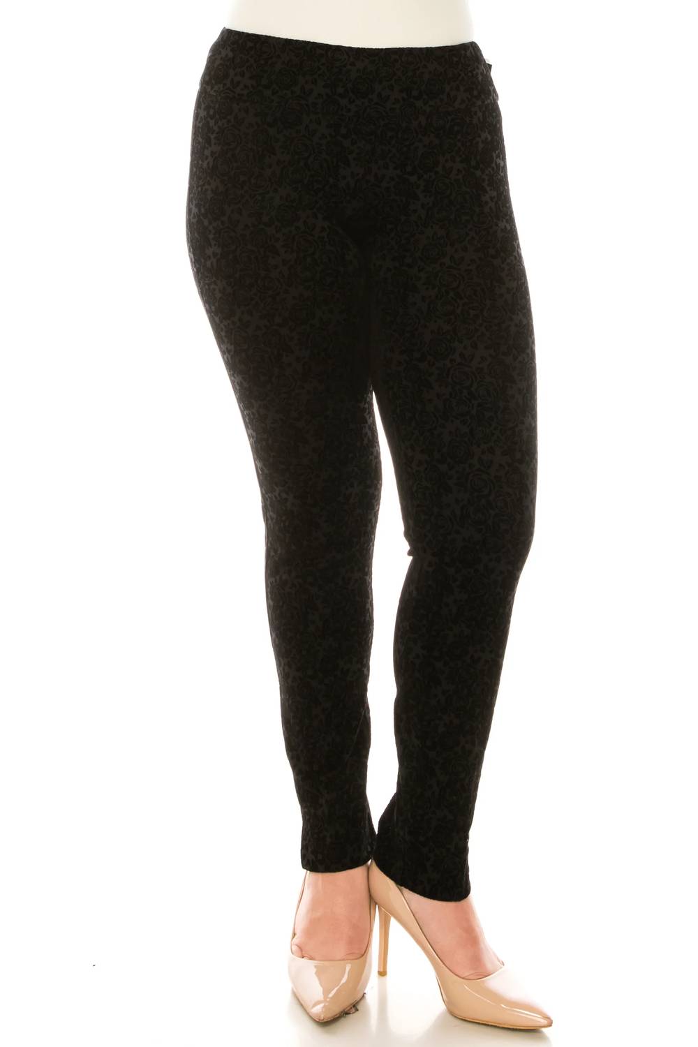 Zac & Rachel - Printed Velvet Ankle Pull-on Pants