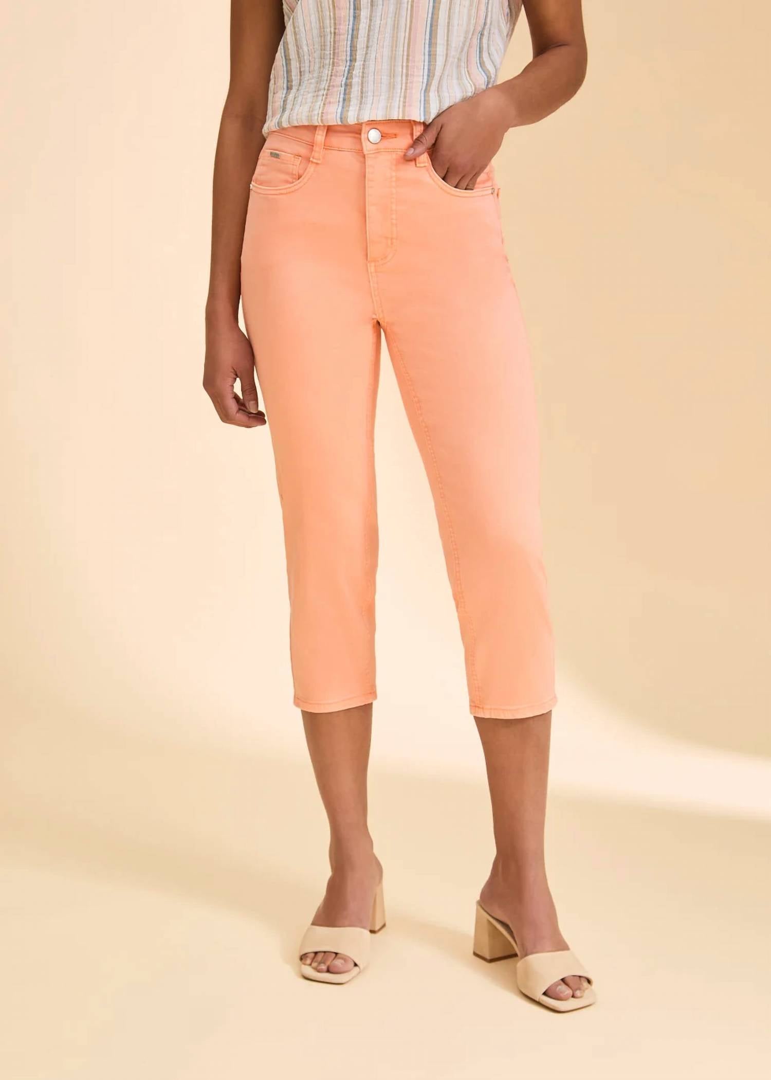 Fdj - High-Rise Stretch Capri Pants