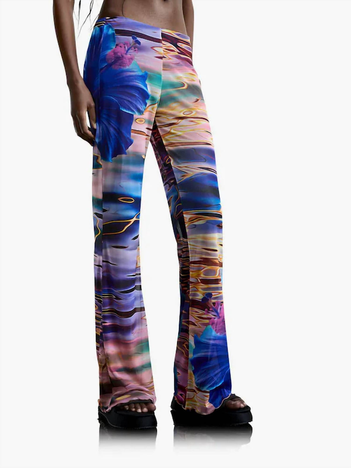 Desigual - Fluid Water Print Trousers