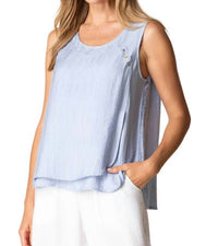 Habitat - Whisper Jacquard Button Tank