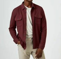 7 For All Mankind Generation Longsleeve Shirt in burgundy - men's shirt
