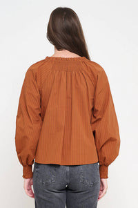 Meet Me In Santorini - Ridge Button Down Blouse