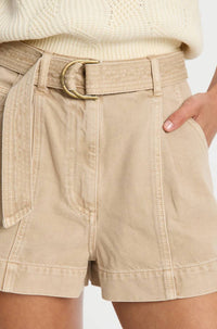 KIVARI Pippa Denim Short in sand - women's shorts - alternate view