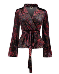 L'Agence - Olive Wrap Blouse