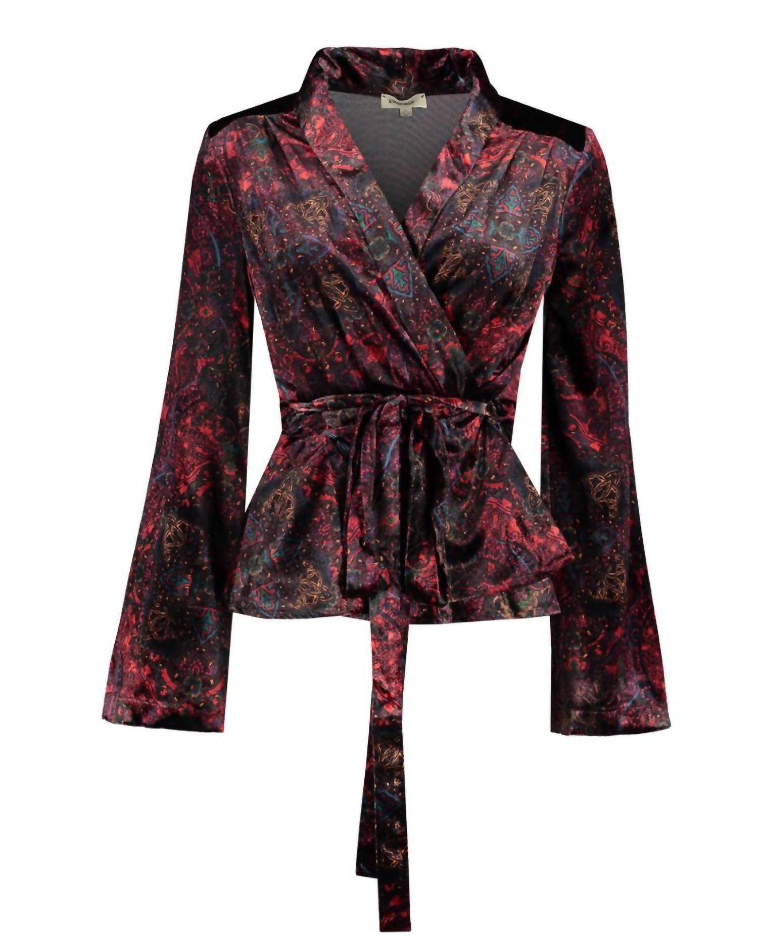 L'Agence - Olive Wrap Blouse