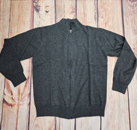 F/X Fusion Men's Core Long Sleeve Full Zip Top in charcoal - men's shirt