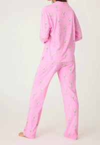 PJ Salvage Martini Print Pant in pink - women's intimate - alternate view