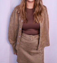 Sadie & Sage - Tuscany Faux Suede Mini Skirt