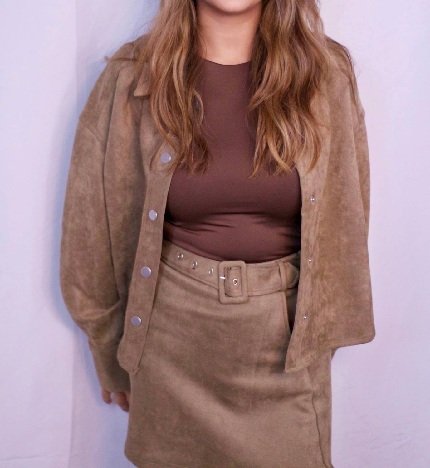 Sadie & Sage - Tuscany Faux Suede Mini Skirt