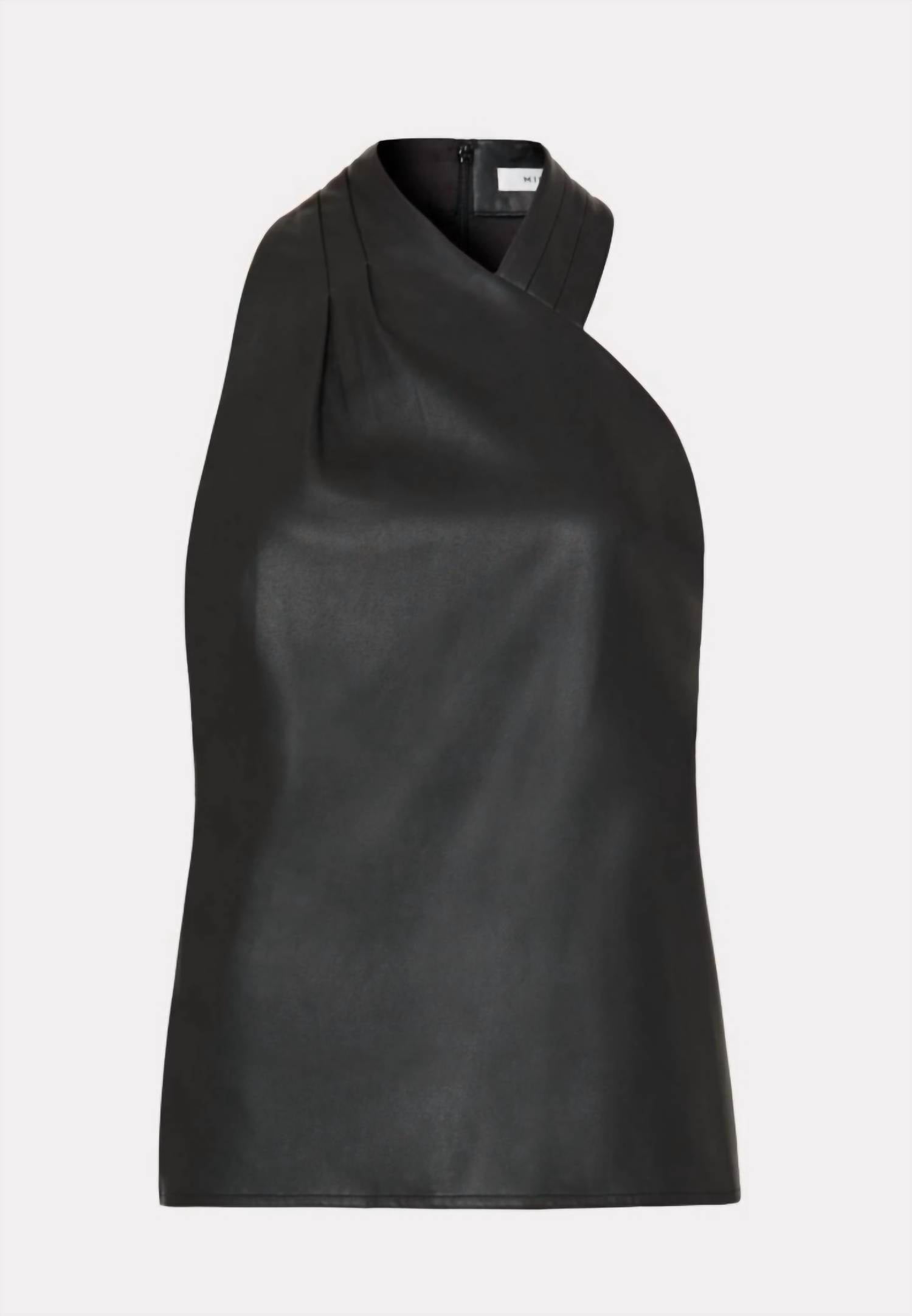 Milly - Preston Vegan Leather Top