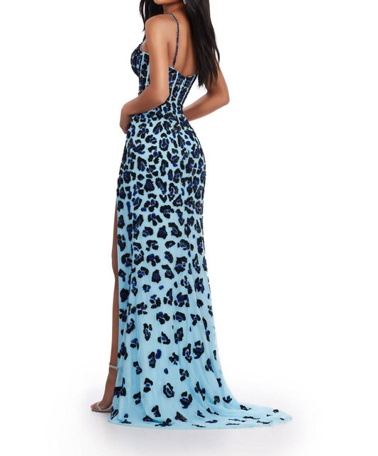 Ashleylauren - Satin Spaghetti Strap Gown