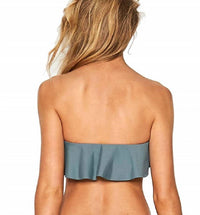 Lynn Sensual Solids Swimsuit Bandeau Ruffle Top