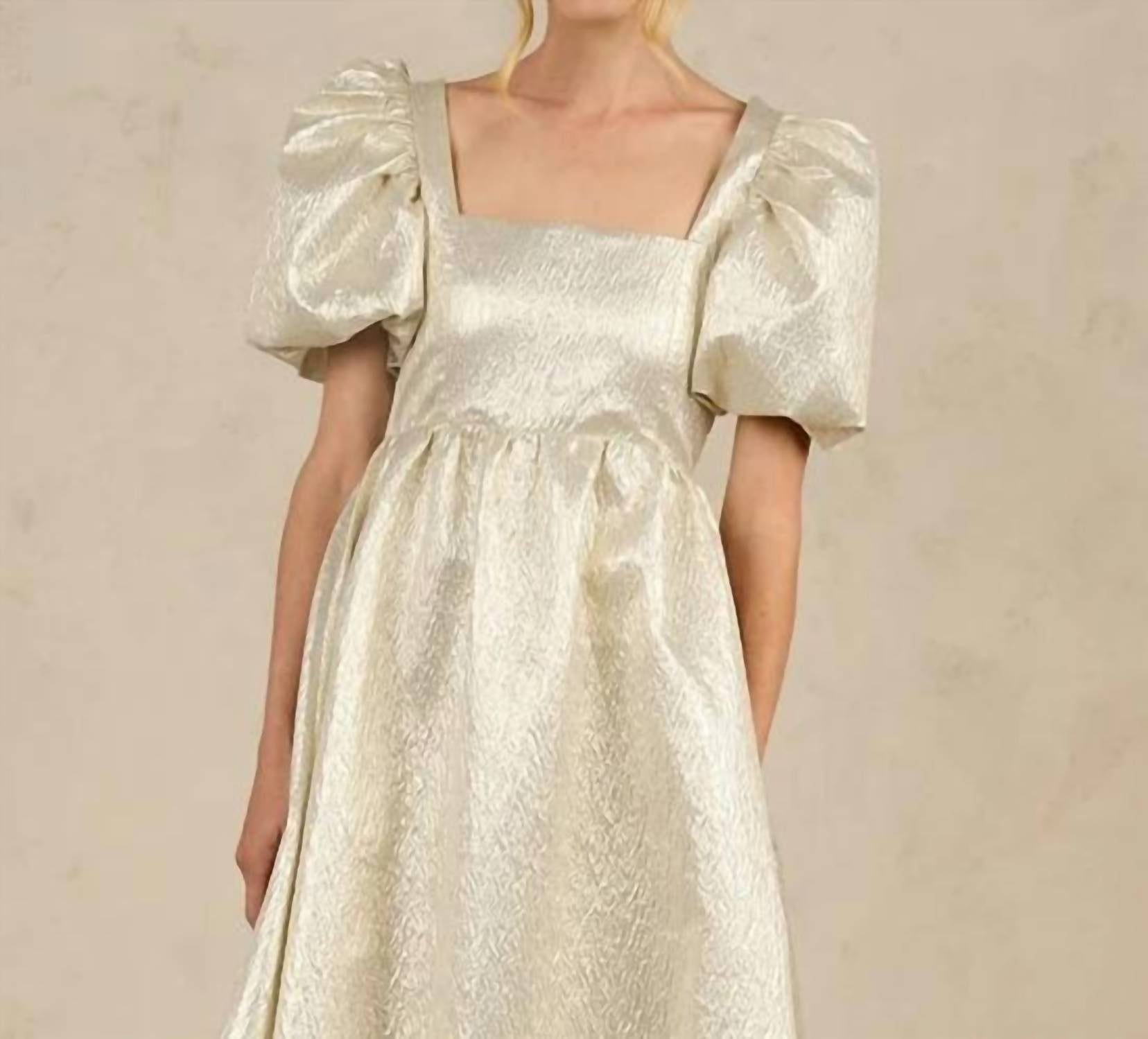 Noralee - Augusta Puff Sleeves Dress