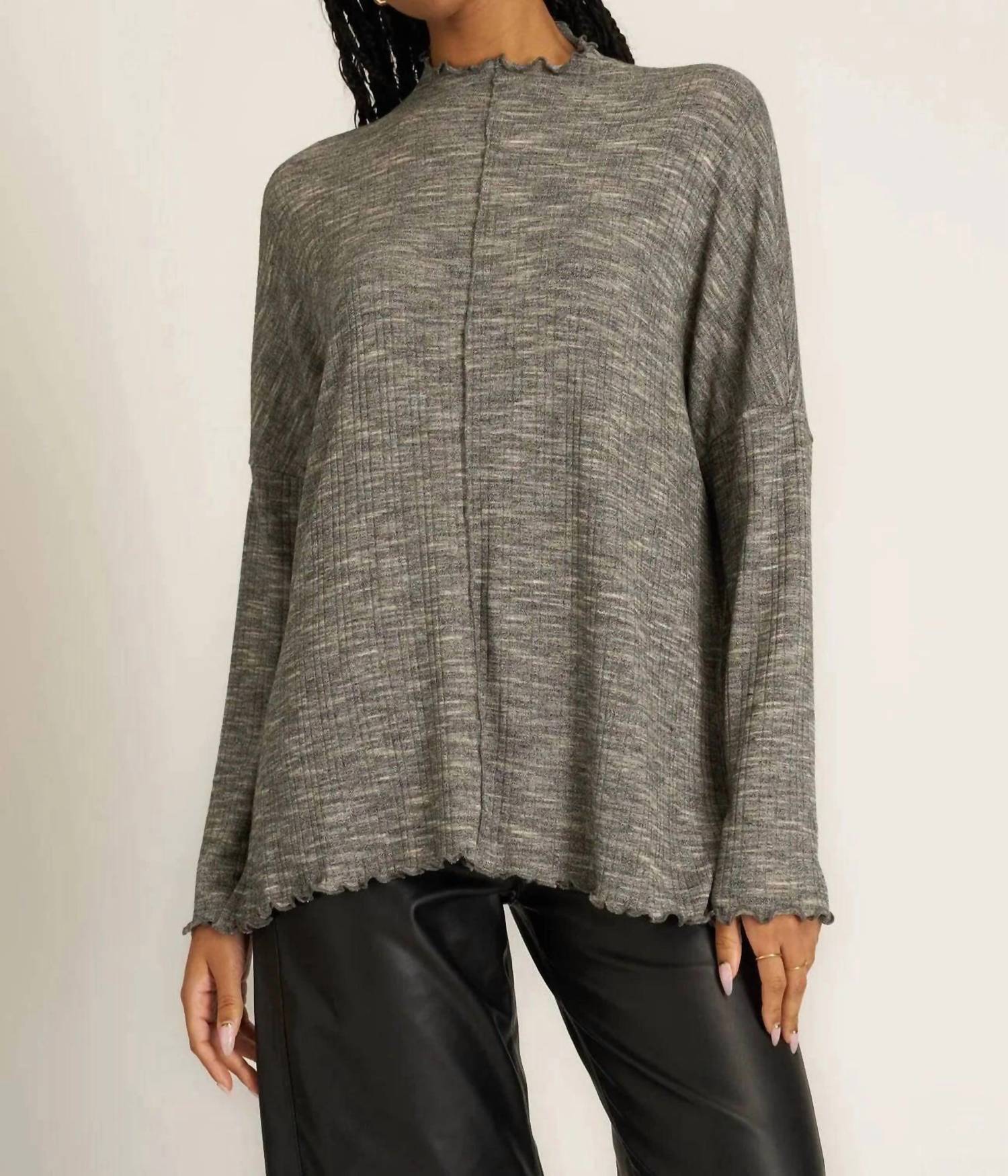 Project Social T - Sea Of Love Seamed Long Sleeve Top