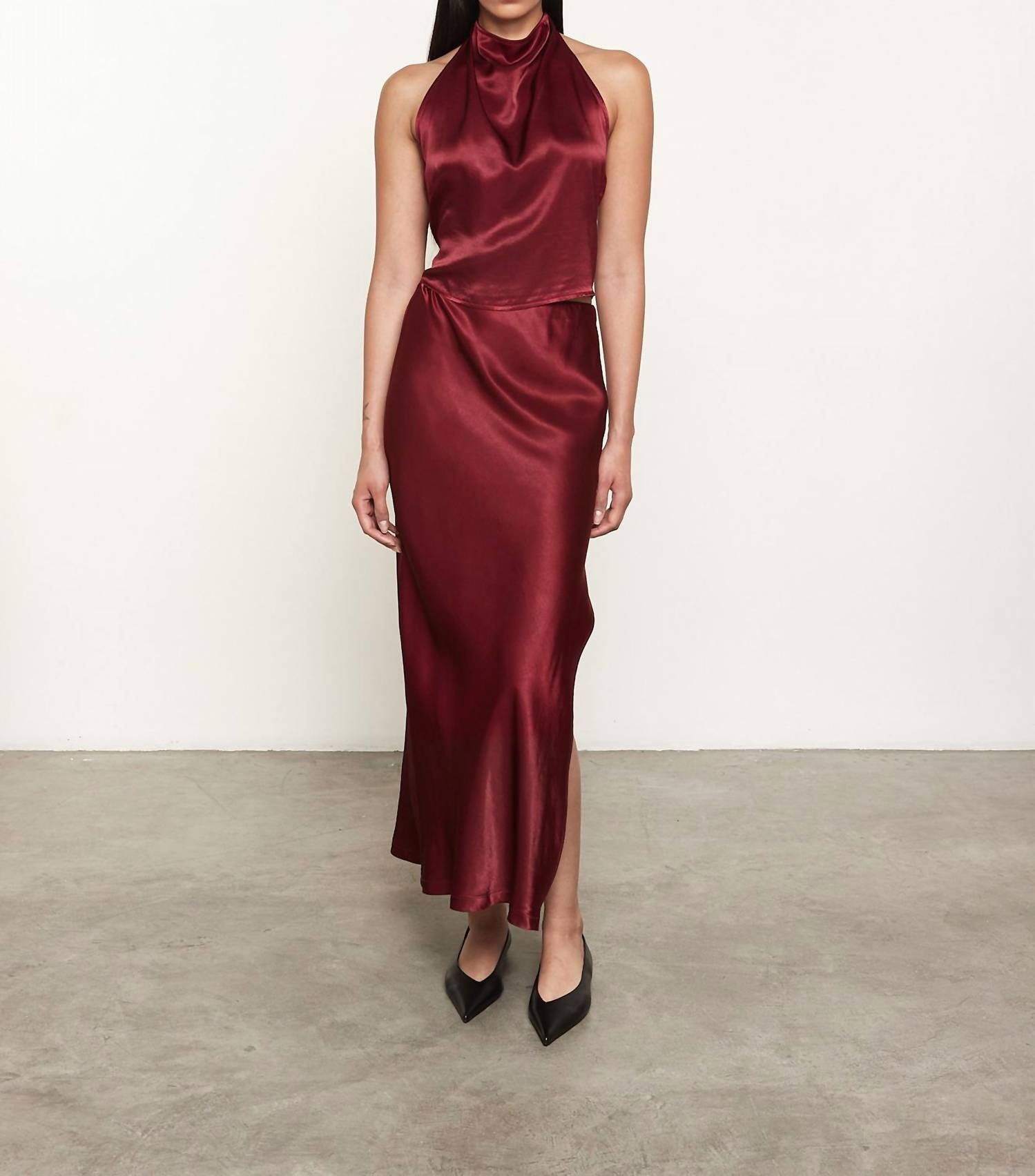 Enza Costa - SATIN BIAS CUT SKIRT