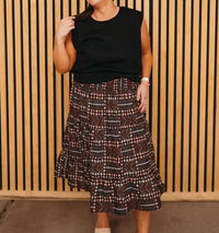 Dex - Smocked Waist Midi Skirt