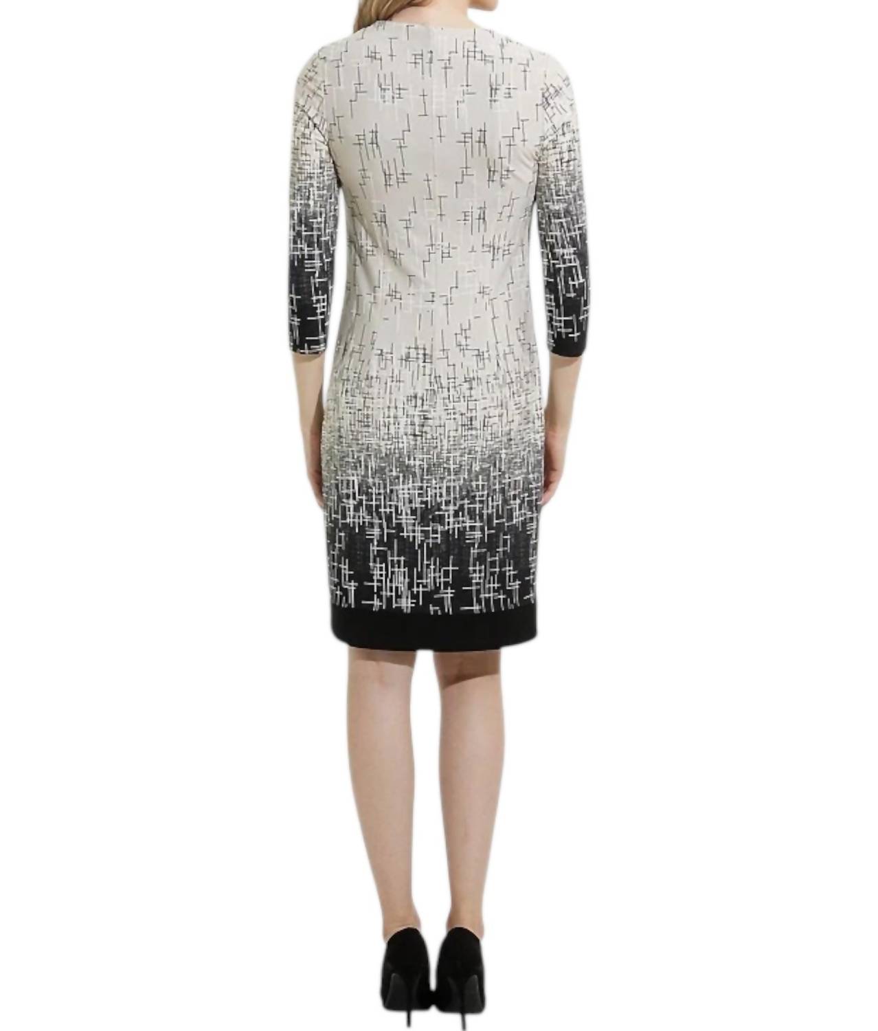 Joseph Ribkoff - Printed V Necked Dress