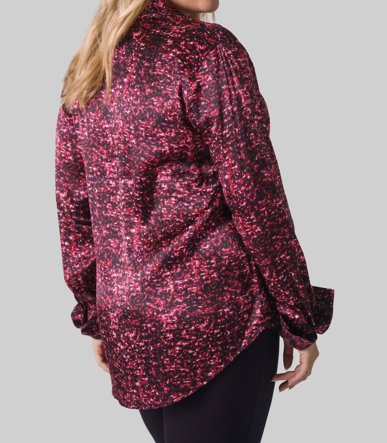 Catherine Gee - Daria French Cuff Silk Blouse - Plus Size