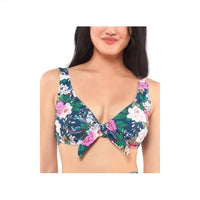 Jessica Simpson - Jessica Simpson Women Tie Front Underwire D-Bra Swimsuit