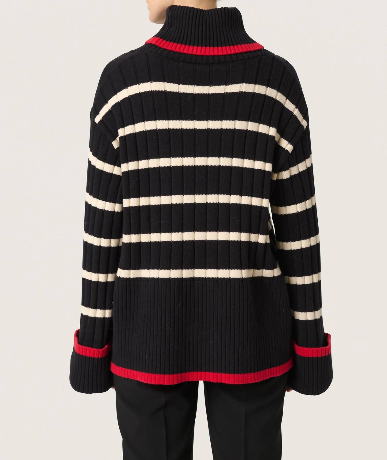 Soaked In Luxury - Musling Rollneck Rib Knit Pullover Sweater