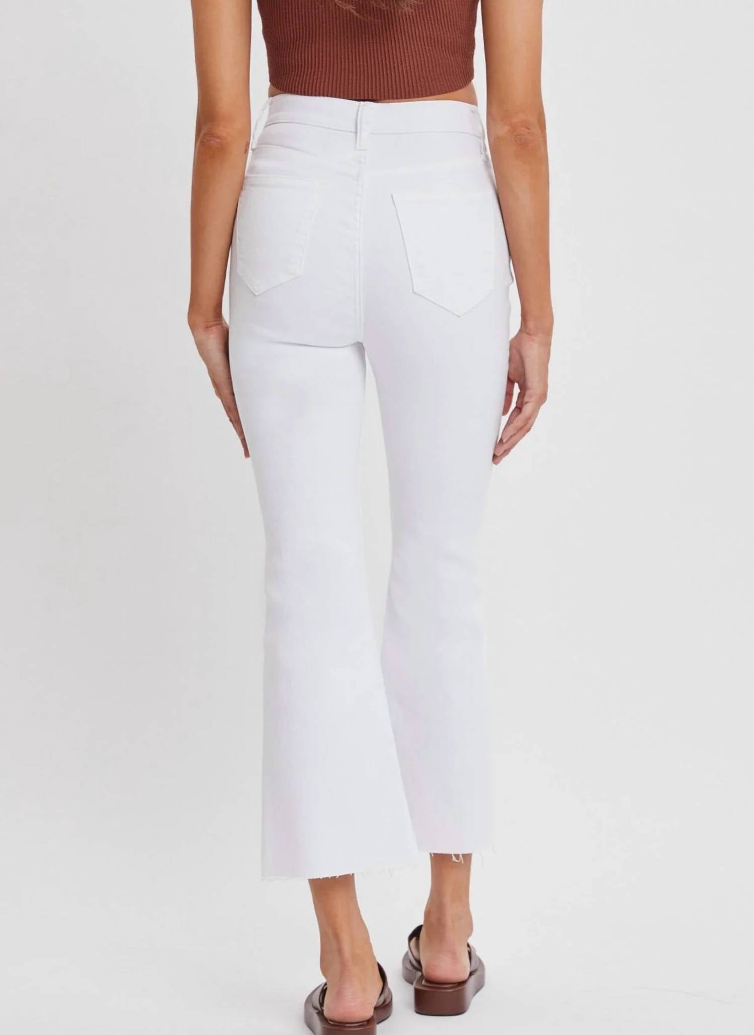 Cello - High Rise Crop Flare Jeans