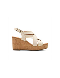 Clarks Women's Sabina Sling Back Sandals in cream leather - women's sandal