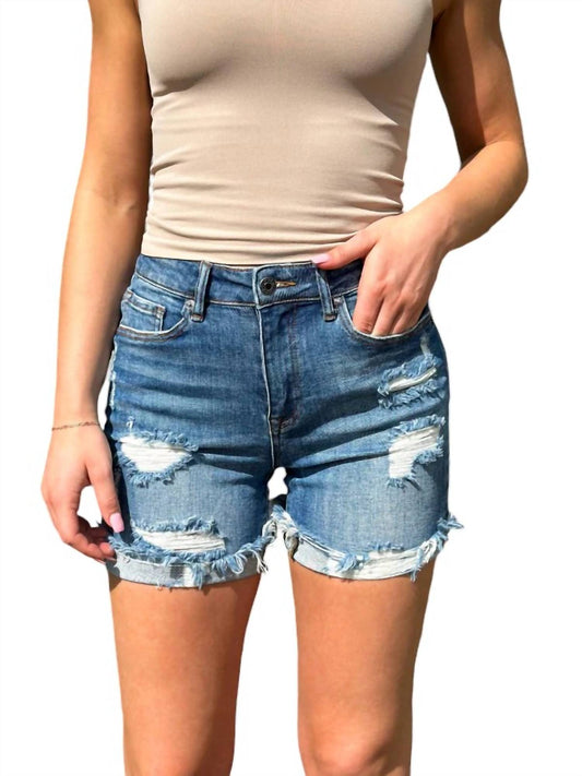 Risen - Distressed Cuffed Shorts