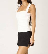 Cotton Candy La - Suri Ruched Stretch Top
