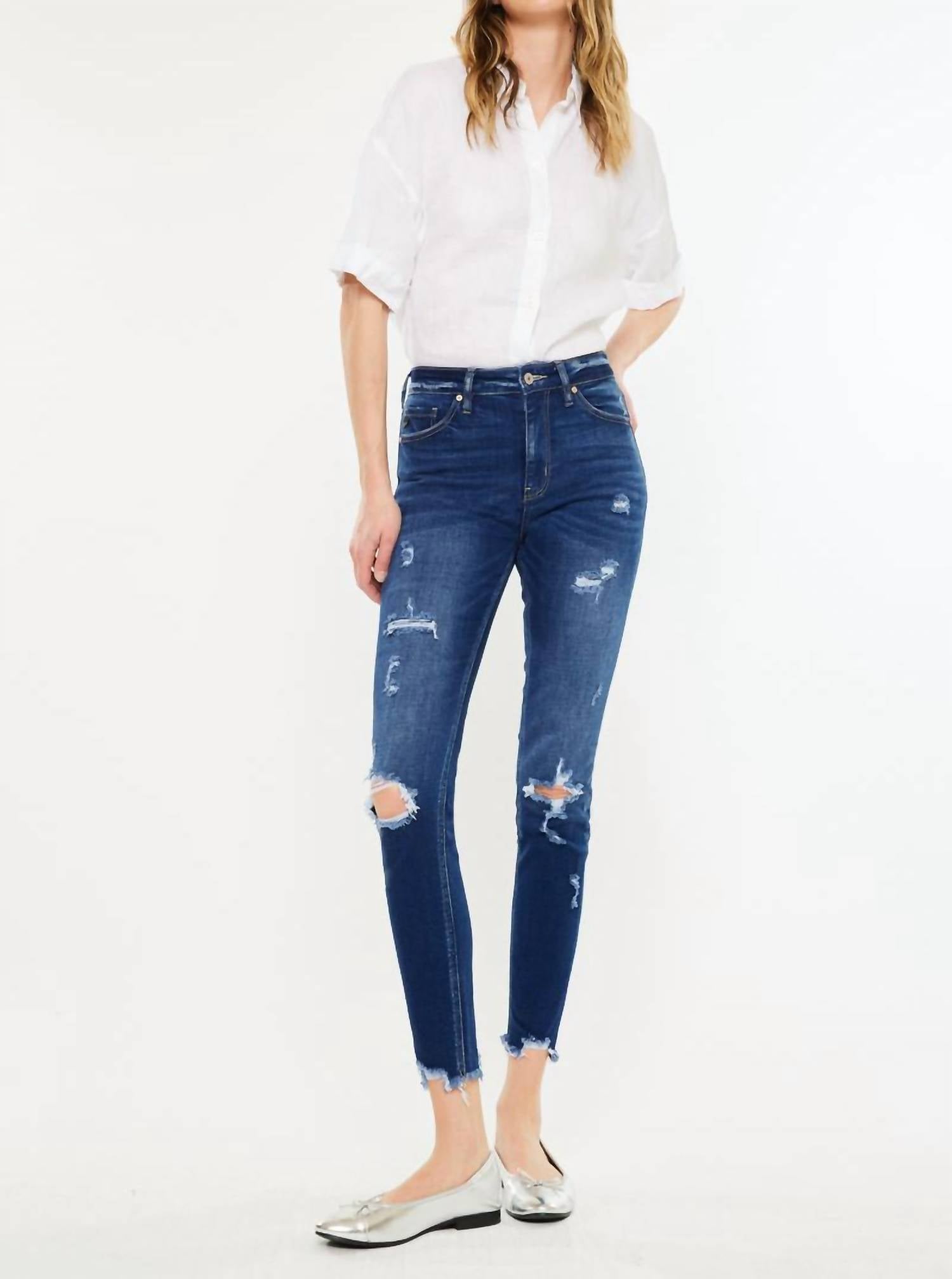 Kancan - Samantha High Rise Ankle Skinny Jeans
