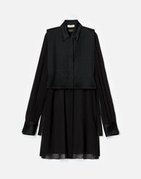Lafayette 148 Convertible Tuxedo Tunic Vest Blouse in black - women's blouse - view 6