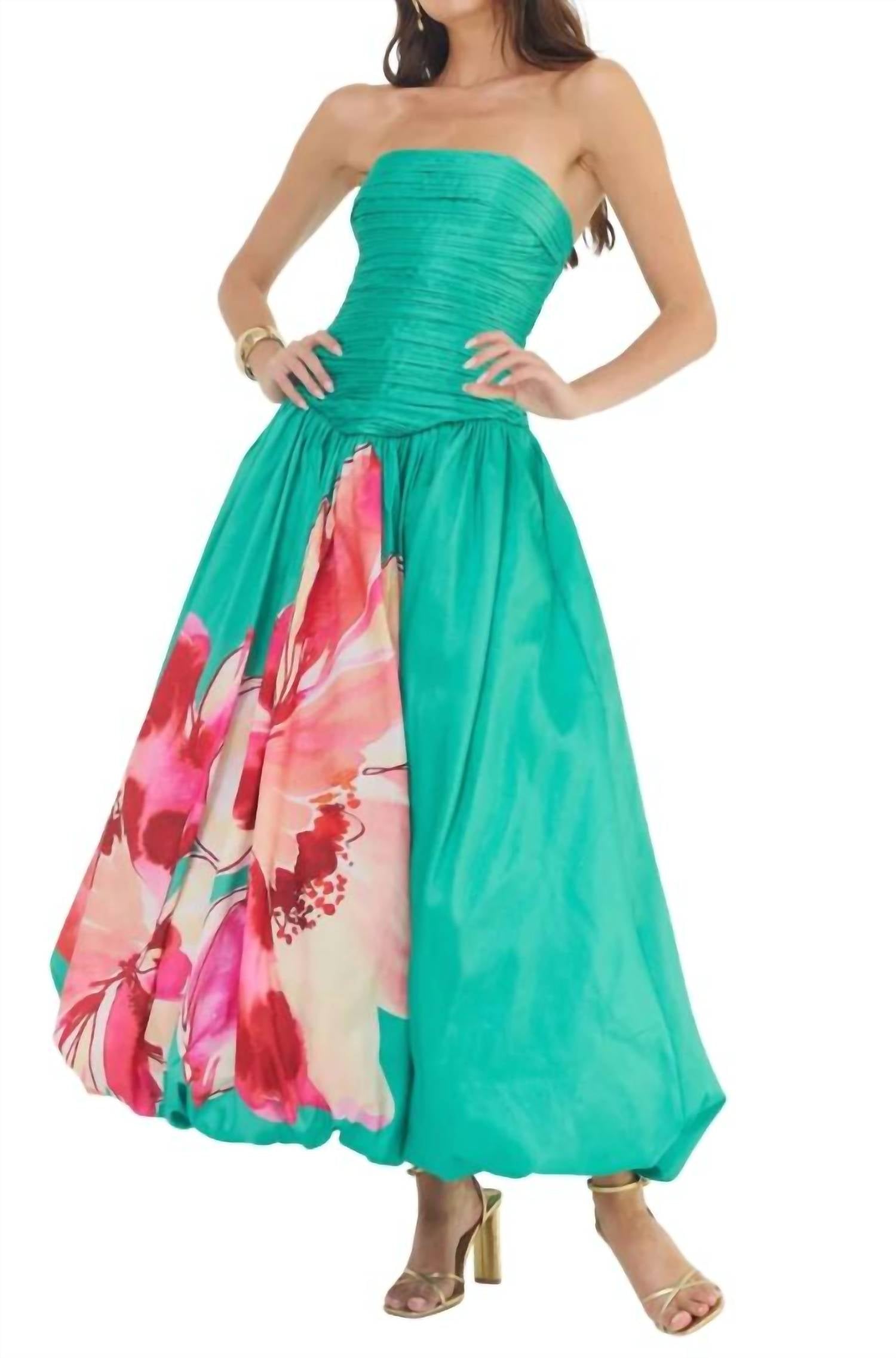 Hutch - Georgina Strapless Ruched Maxi Dress