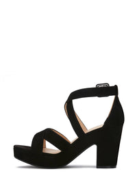 Andrea Women's Cross-strap Sandal in black - women's sandal - detail view