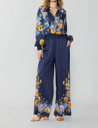 Current Air - Floral Motif Wide Pants