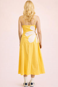 Very J - Side Cutout Floral Detail Resort Midi Dress