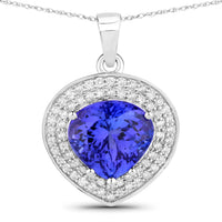 Diana M Jewels - Women's Heart Natural Tanzanite Pendant Necklace (4.17 Ct) - Statement