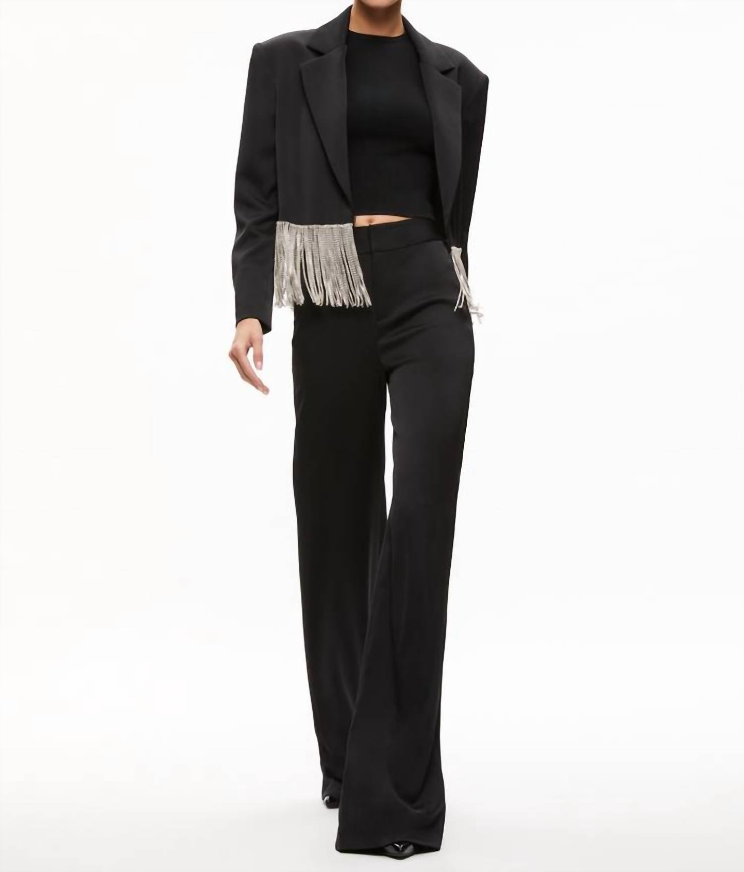 Alice + Olivia - Shan Crystal Fringe Blazer