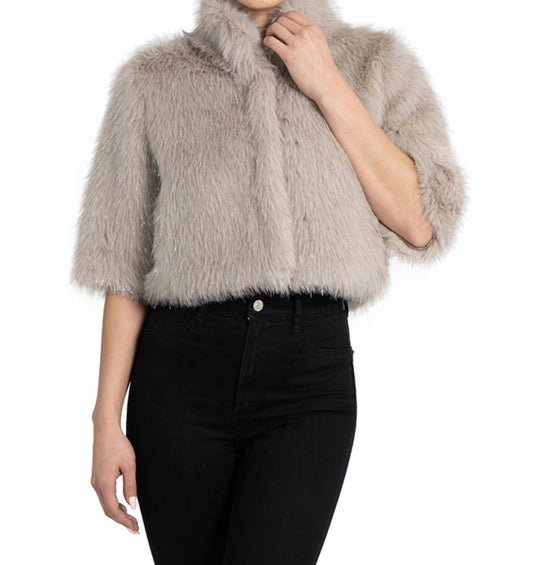 Love Token - Allison Faux Fur Shrug Jacket