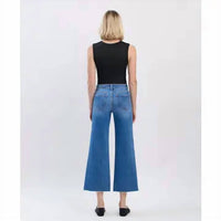 Vervet By Flying Monkey - High Rise Raw Hem Twist Wide Jeans